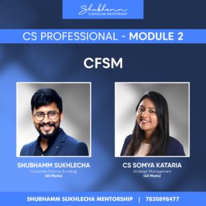 CS Professional Module 2 - Corporate Finance Strategic Management (CFSM) (New Syllabus)